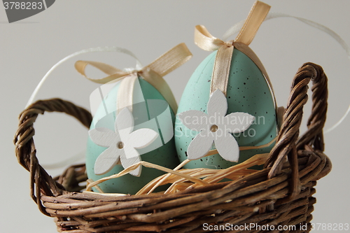 Image of Easter eggs in the basket