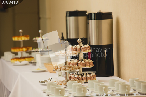 Image of Coffee break at conference meeting.  