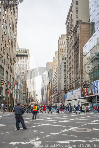 Image of Regulated traffic in 42nd street 