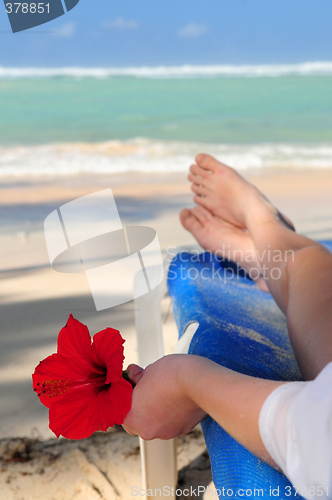 Image of Relaxing on a beach