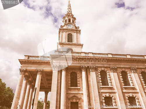 Image of Retro looking St Martin church in London