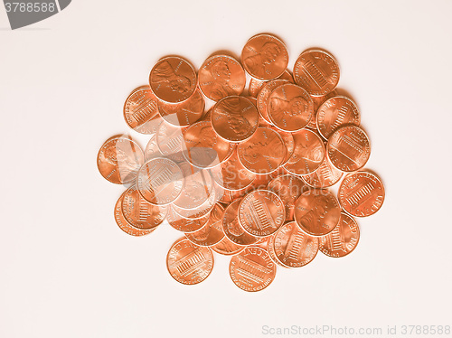 Image of  Dollar coins 1 cent vintage