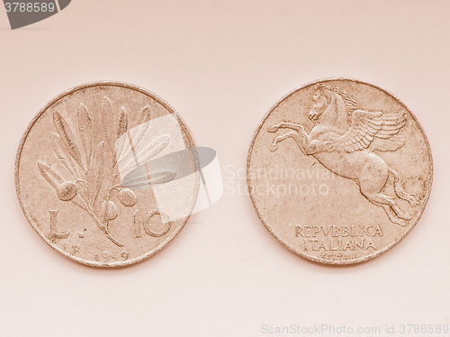 Image of  Old Italian coins vintage