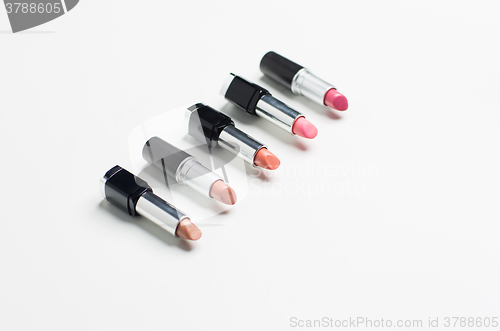 Image of close up of lipsticks range