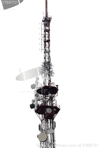 Image of TV tower on white.