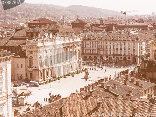 Image of Piazza Castello Turin vintage