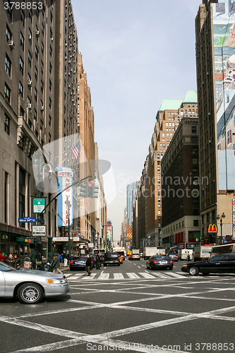 Image of Busy street in Midtown Manhattan