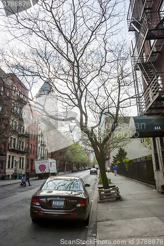 Image of Car parked on road in Manhattan