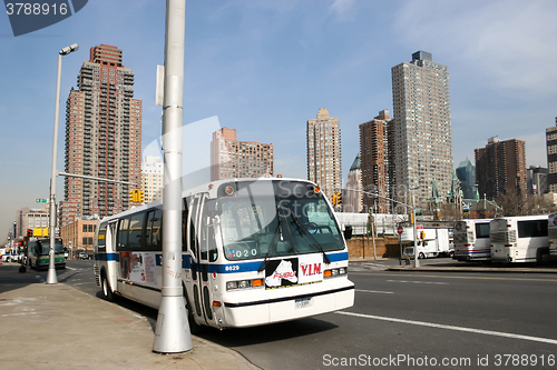 Image of Bus parked in Manhattan