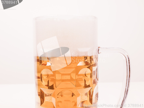Image of Retro looking Lager beer glass