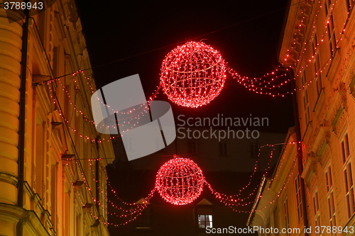 Image of Advent decoration in city