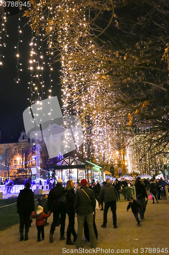 Image of Illuminated Zagreb at holiday season