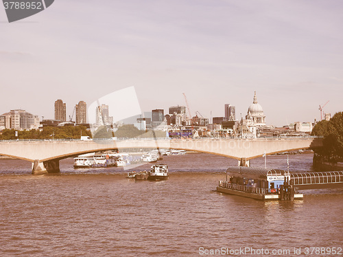 Image of Waterloo Bridge in London vintage