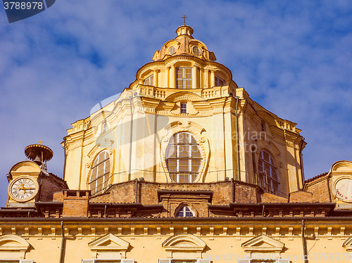 Image of Retro look San Lorenzo church Turin