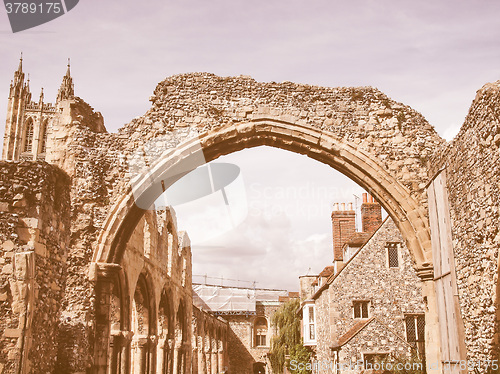 Image of St Augustine Abbey in Canterbury vintage