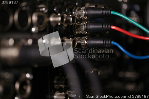 Image of RGB video cables in the pro recorder.