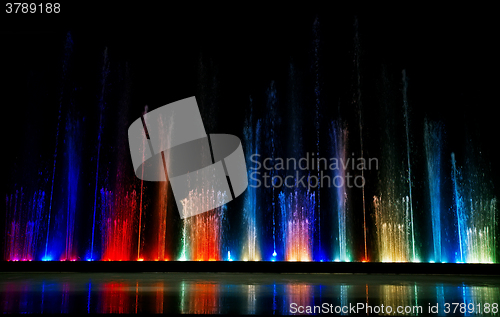 Image of Dancing colorful fountain