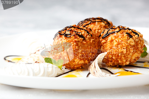 Image of Delicious dessert with fried ice cream