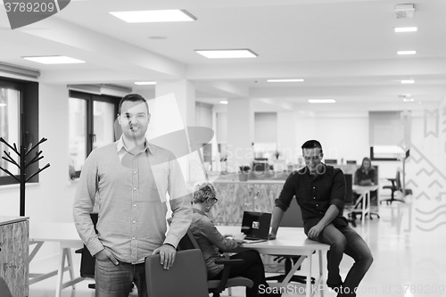 Image of young startup business man portrait at modern office