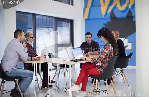 Image of startup business team on meeting