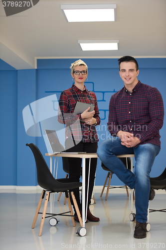 Image of startup business team on meeting