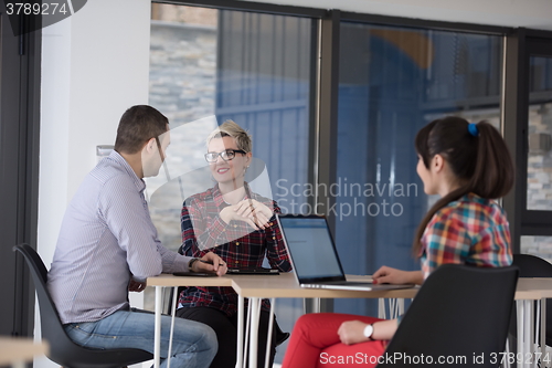 Image of startup business team on meeting