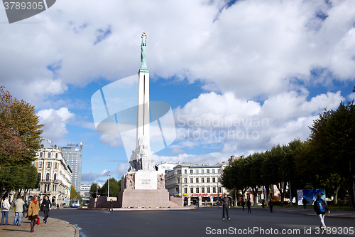 Image of The Freedom Monument in Riga, Latvia.