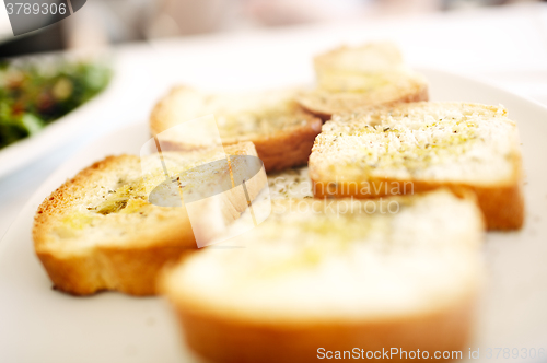 Image of Sliced bread on plate