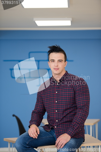 Image of young startup business man portrait at modern office