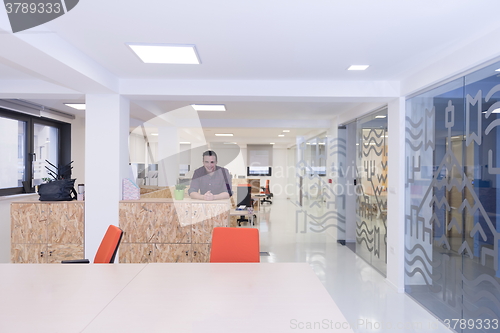 Image of young startup business man portrait at modern office