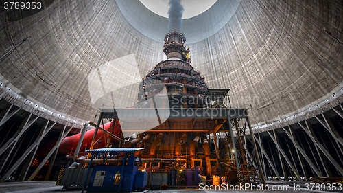 Image of Huge Power plant producing heat