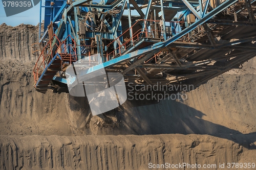 Image of Large excavator machine in the mine