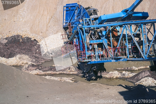 Image of Large excavator machine in the mine