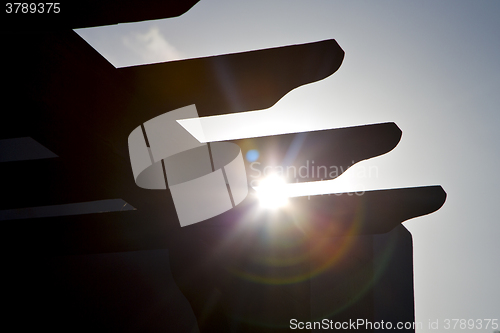 Image of spain   sun and shadow in a wall white 