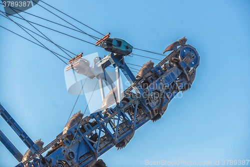 Image of Large excavator machine in the mine