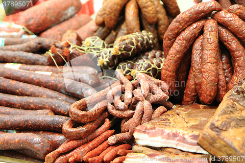 Image of sausages and smoked meat