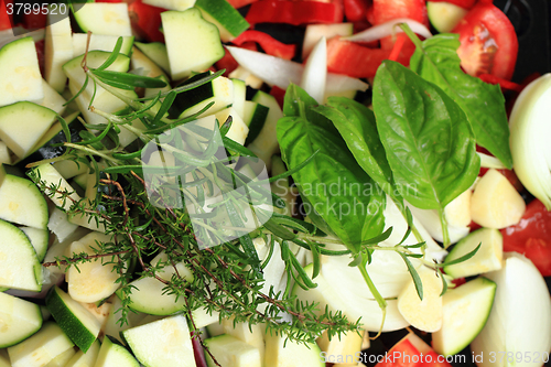 Image of vegetable prepared outdoor grill