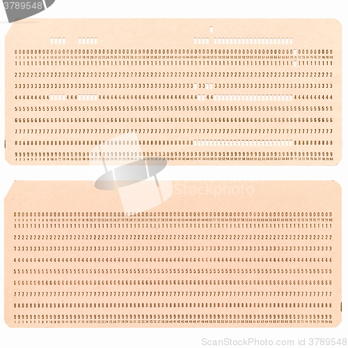 Image of  Punched card vintage