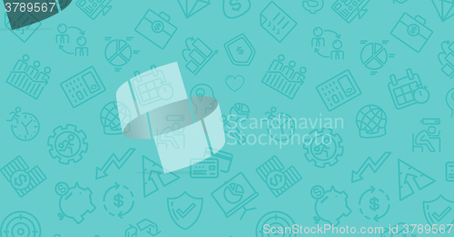 Image of Background with business icons.