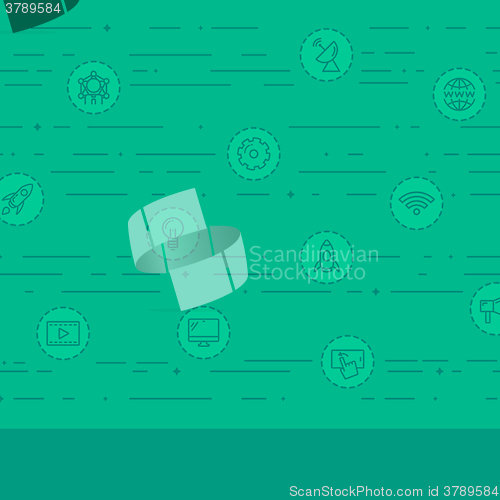 Image of Background with business icons.