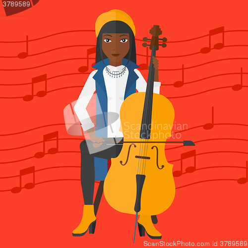 Image of Woman playing cello.