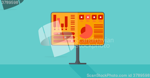Image of Background of presentation screen with charts.