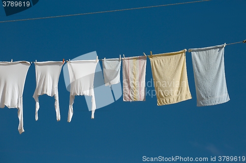 Image of Clothes Hanging Outside