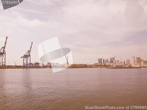 Image of Harbour Genoa Italy vintage