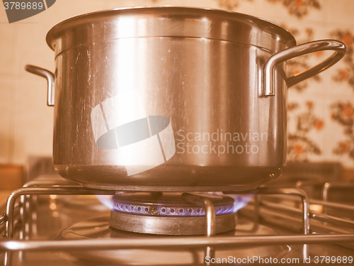 Image of  Saucepot on cooker vintage