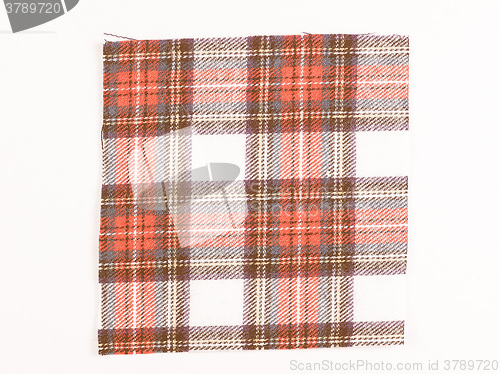 Image of  Tartan fabric sample vintage