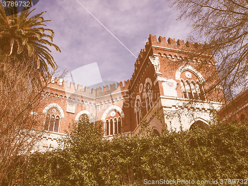 Image of Albertis Castle in Genoa Italy vintage