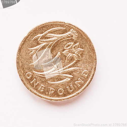 Image of  UK 1 Pound coin vintage