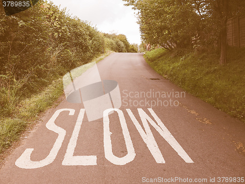 Image of  Slow sign vintage