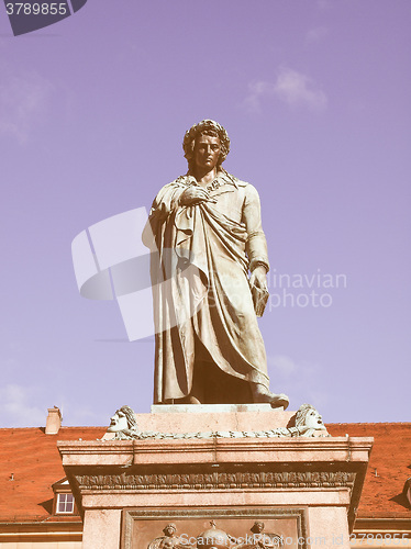 Image of Schiller statue, Stuttgart vintage